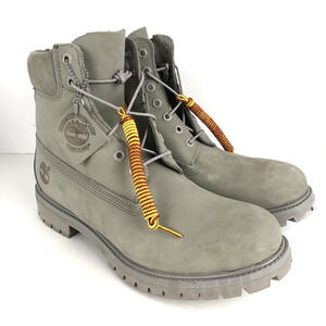 Timberland 6 Inch Premium Grey Mono Mens Boot Waterproof Combat NEW